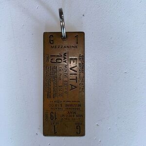 Vtg 1980 Broadway Theatre Ticket Brass Best Little Whorehouse in Texas Keychain